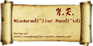 Niedermüller Renátó névjegykártya