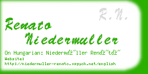 renato niedermuller business card